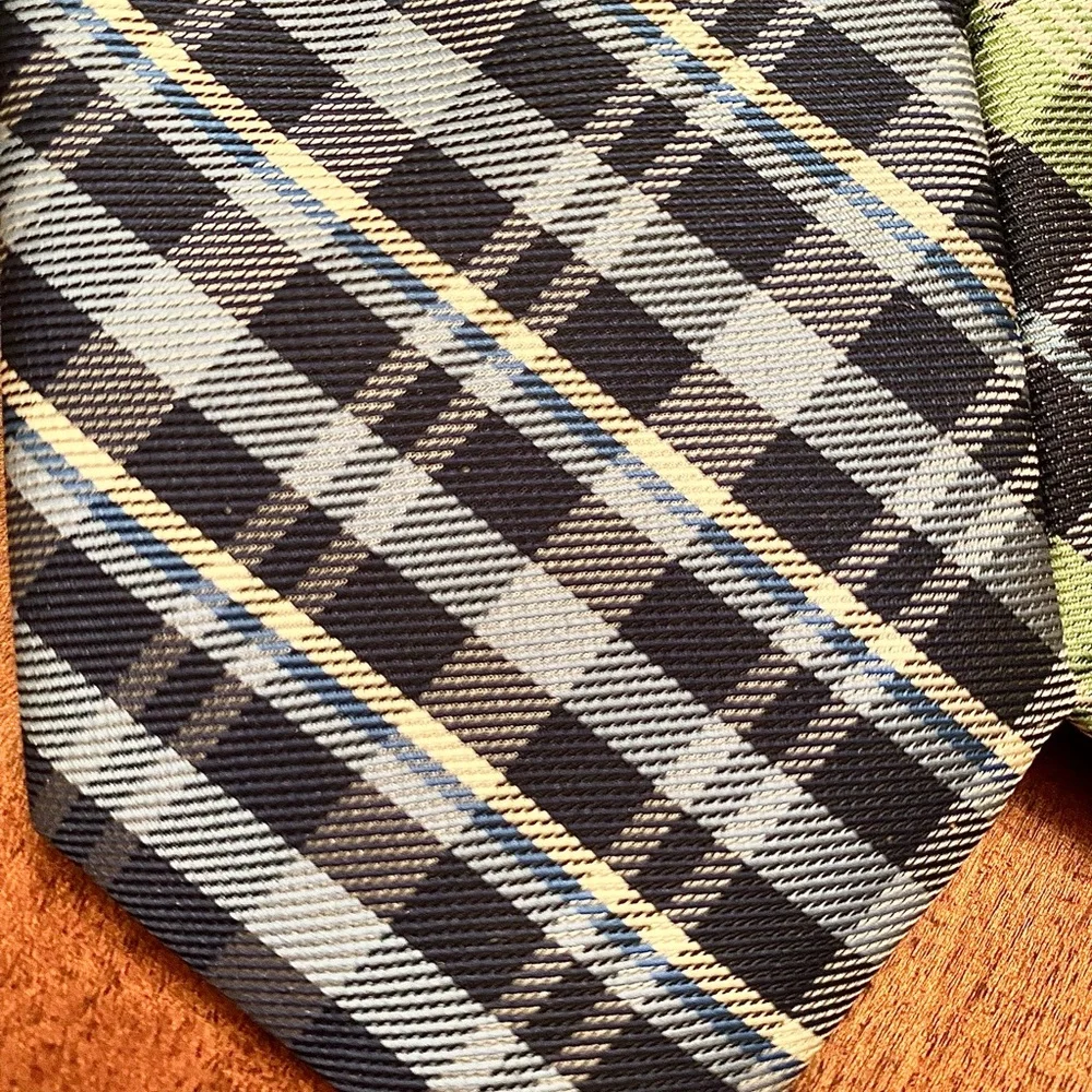 Boys Neck Ties. Chaps brand. Polyester. Adorable blue and green plaid. Like new.